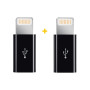 Перехідник MicroUSB to Lightning AC-030 2 pcs XoKo (XK-AC030-BK2)