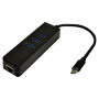 Перехідник Dynamode USB 3.1 Type-C - RJ45 Gigabit Lan, 3*USB 3.0 (USB3.1-TypeC-RJ45-HUB3)