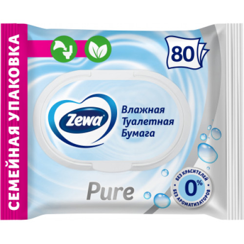 Туалетний папір Zewa Pure без аромату 80 шт. (7322541395050)