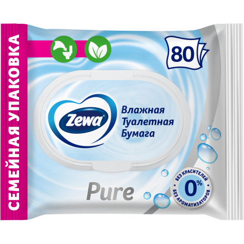 Туалетний папір Zewa Pure без аромату 80 шт. (7322541395050)