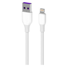Дата кабель USB 2.0 AM to Lightning 1.0m Glow white 2E (2E-CCAL-WH)