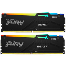 Модуль пам'яті для комп'ютера DDR5 32GB (2x16GB) 6000 MHz FURY Beast RGB Kingston Fury (ex.HyperX) (KF560C40BBAK2-32)