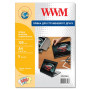 Плівка для друку WWM A4, 125г/м кв, 5л, for inkjet, self-adhesive vinyl protectiv (FN125.5)