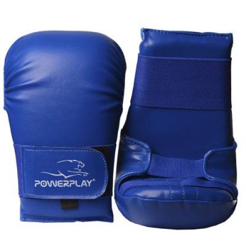 Рукавички для карате PowerPlay 3027 Сині L (PP_3027_L_Blue)