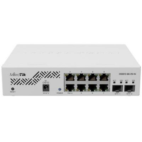 Комутатор мережевий Mikrotik CSS610-8G-2S+IN