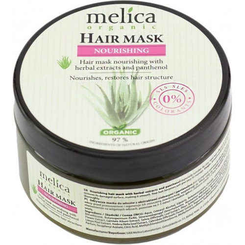 Маска для волосся Melica Organic поживна з рослинними екстрактами 350 мл (4770416003754)