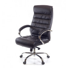 Офісне крісло Аклас Каміль CH MB Чорне (натуральна шкіра) (10001243)