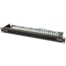 Патч-панель 19" телефонна 1U, 50xRJ-45, Cat.3, DUAL type Voltronic (PPU50-1U)