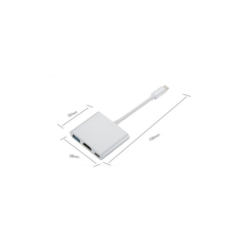 Перехідник Dynamode Dynamode USB3.1 Type-C to 1хHDMI, 1хUSB 3.0, 1хUSB Type-C Fe (Multiport USB 3.1 Type-C to HDMI)