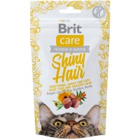 Ласощі для котів Brit Care Shiny Hair з лососем 50 г (8595602521388)