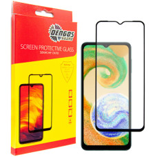 Скло захисне Dengos Full Glue Samsung Galaxy A04 black frame (TGFG-238)