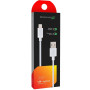 Дата кабель USB 2.0 AM to Lightning 1.0m Cu, 2.1А White Grand-X (PL01W)