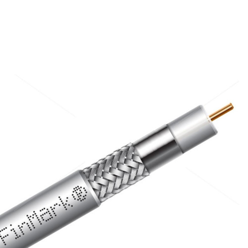 Кабель телевізійний FinMark RG-690, медь, улучшеная оплётка, 100м (F690BVcu-WB white/100)