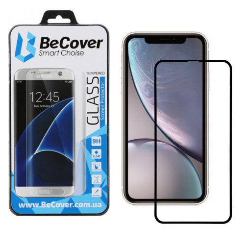 Скло захисне BeCover Apple iPhone XR Black (702621)