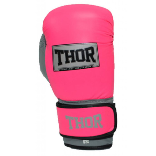 Боксерські рукавички Thor Typhoon 14oz Pink/White/Grey (8027/02(Leath)Pink/Grey/W 14 oz.)