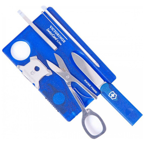 Ніж Victorinox SwissCard Lite Transparent Blue (0.7322.T2)