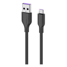 Дата кабель USB 2.0 AM to Micro 5P 1.0m Glow black 2E (2E-CCAM-BL)