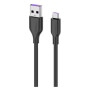 Дата кабель USB 2.0 AM to Micro 5P 1.0m Glow black 2E (2E-CCAM-BL)