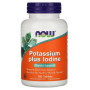 Мінерали Now Foods Калій плюс йод, Potassium Plus Iodine, 180 таблеток (NOW-01452)