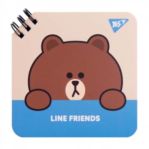 Блокнот Yes Line Friends Brown 110 х 110 80 аркушів (151749)