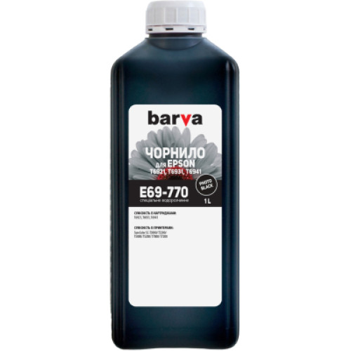 Чорнило Barva Epson E69, 1 л, Photo-Black (E69-770)