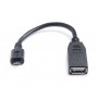 Дата кабель OTG USB 2.0 AF to Micro 5P 0.1m REAL-EL (EL123500014)