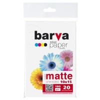 Папір Barva 10x15, 180 g/m2, matt, 20арк (A180-257)