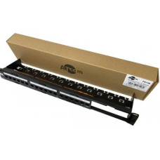 Патч-панель 19" 24хRJ-45 UTP 1U cat.6, в зборі з Keystone, Organizer Atcom (P6148)