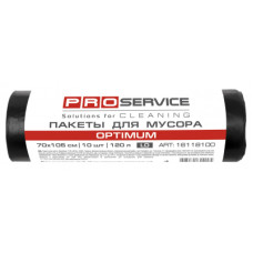 Пакети для сміття PRO service Optimum LD Чорні 120 л 10 шт. (4823071624205)