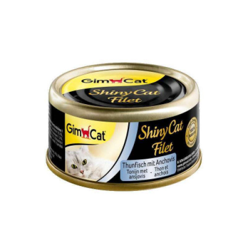 Консерви для котів GimCat Shiny Cat Filet з тунцем і анчоусами 70 г (4002064412924)