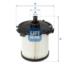 Фільтр паливний UFI 26.074.00