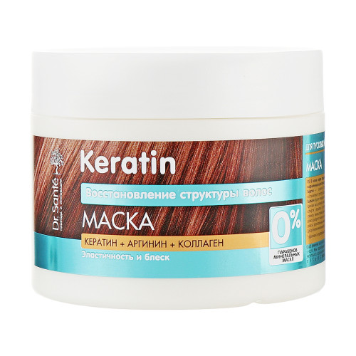Маска для волосся Dr. Sante Keratin для тьмяного та ламкого волосся 300 мл (4823015935473)