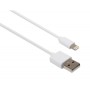 Дата кабель USB 2.0 AM to Lightning PVC 1m white Vinga (VCPDCL1W)