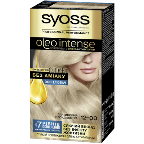 Фарба для волосся Syoss Oleo Intense 12-00 Платиновий блонд екстра 115 мл (4015100188578)