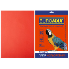 Папір Buromax А4, 80g, INTENSIVE red, 50sh (BM.2721350-05)