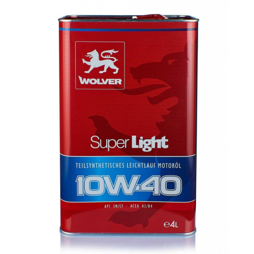 Моторна олива Wolver Super Light 10W-40, 4л (4260360940033)