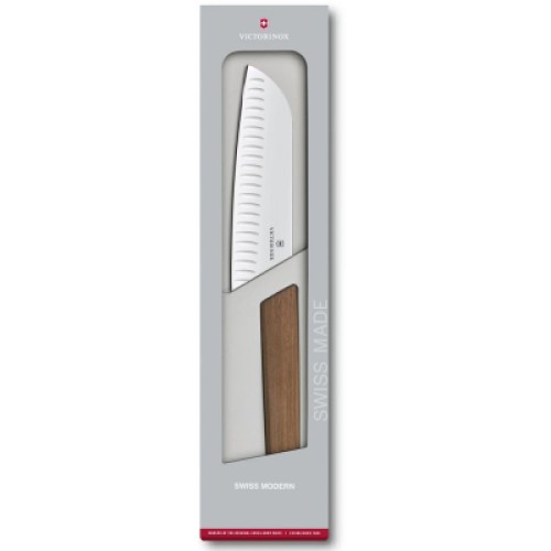 Кухонний ніж Victorinox Swiss Modern Santoku 17 см Wood (6.9050.17KG)