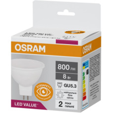 Лампочка Osram LED VALUE, MR16, 8W, 4000K, GU5.3 (4058075689459)