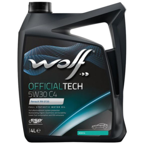 Моторна олива Wolf OFFICIALTECH 5W30 C4 4л (8308413)