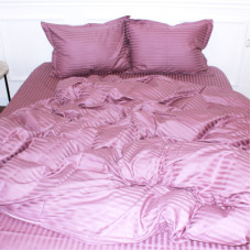 Підковдра MirSon Satin Stripe 30-0008 Smoky Pink 175х210 см (2200005250440)