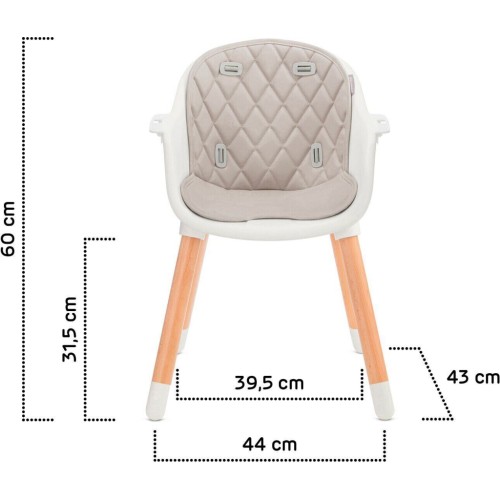 Стілець для годування Kinderkraft Sienna Gray (5902533915125)