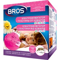 Фумігатор Bros + 10 пластин проти комарів для дітей від 1 року (5904517067844)