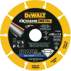 Диск пильний DeWALT алмазний сталь/алюміній/кольорові метали/арматура/нержавіюча сталь, 125х1.3х22.23 мм (DT40252)