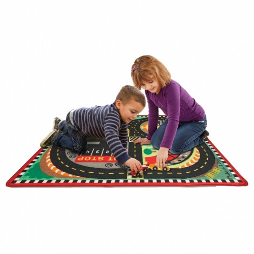 Дитячий килимок Melissa&Doug Гоночна траса з машинками (MD19401)