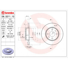 Гальмівний диск Brembo 08.5211.10