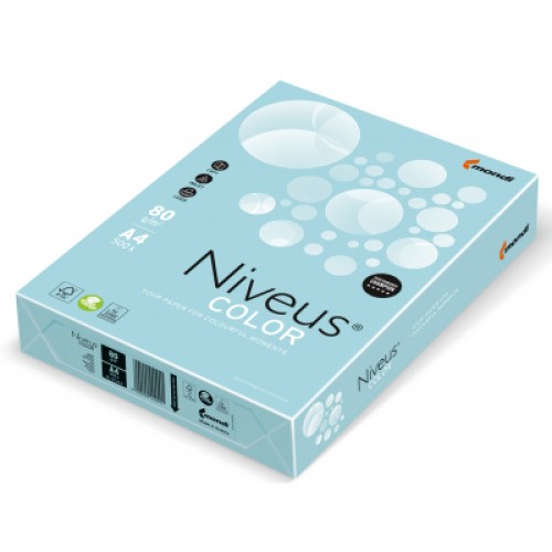 Папір Mondi Niveus COLOR Pastel Blue A4, 80g, 500sh (A4.80.NVP.MB30.500)