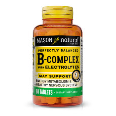 Вітамінно-мінеральний комплекс Mason Natural B-комплекс з електролітами, B-Complex With Electrolytes, 60 (MAV17605)