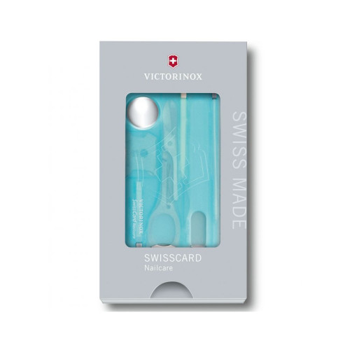 Ніж Victorinox SwissCard NailCare Transparent Blue (0.7240.T21)