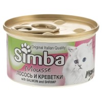 Консерви для котів Simba Cat Wet лосось та креветки 85 г (8009470009430)