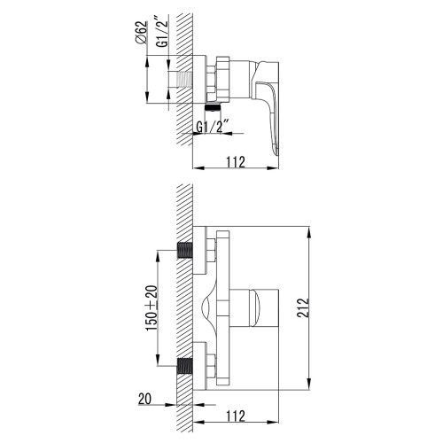 Змішувач Corso MAGGIORE BE-1D122C (9608300)